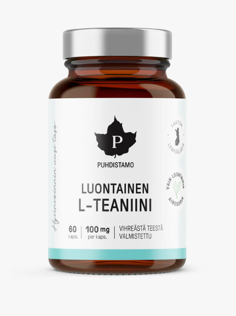 Luontainen L-teaniini 100 mg, 60 kaps