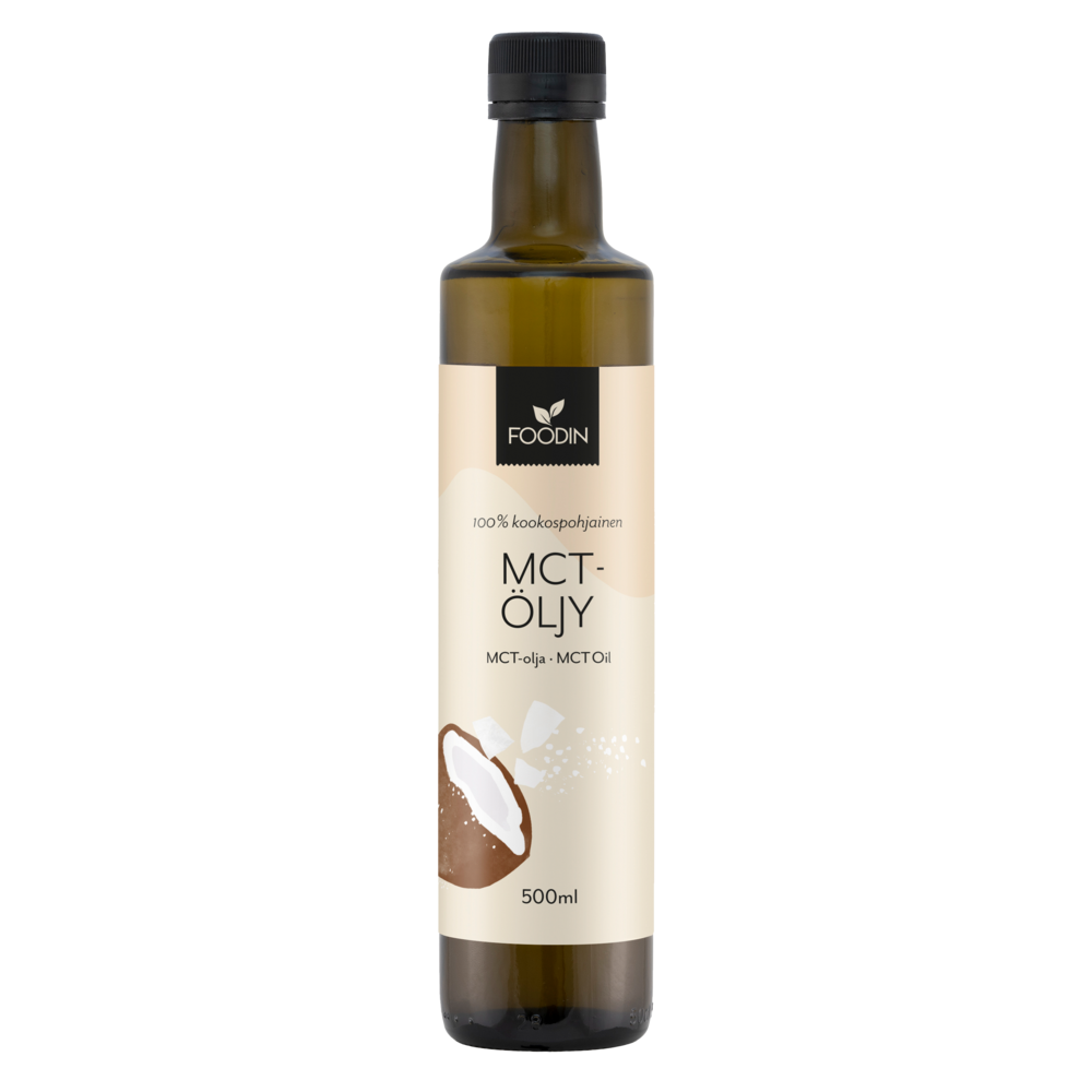 MCT-öljy, kookosöljypohjainen, 500 ml