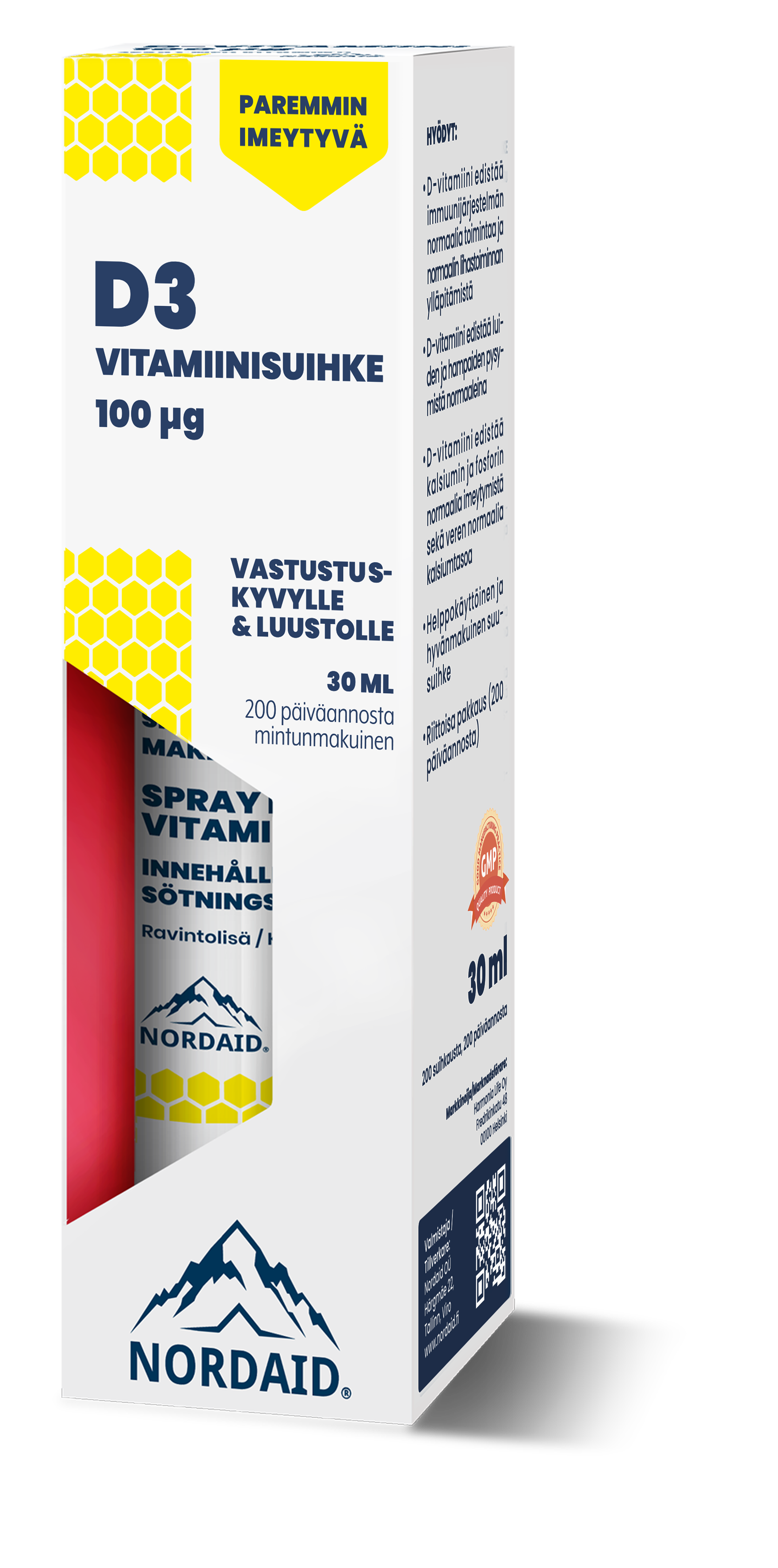 Nordaid D-vitamiinisuihke, 30 ml / 100 mcg